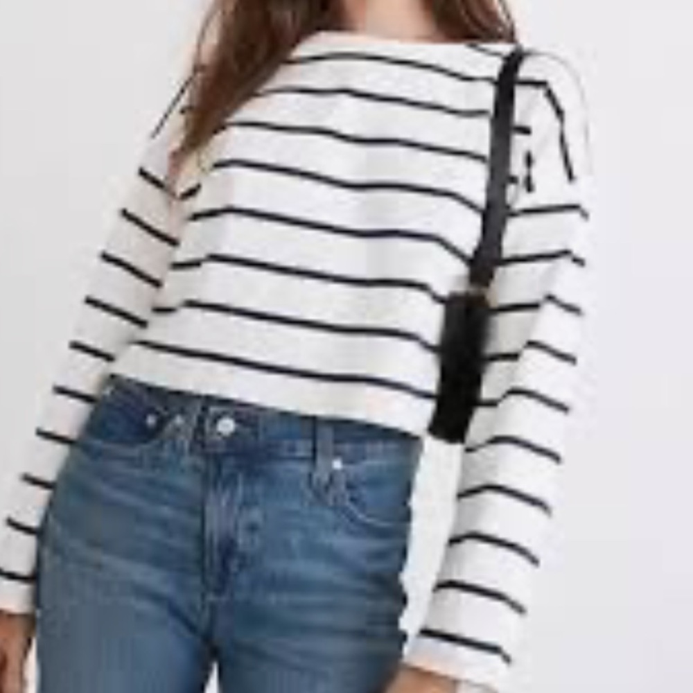 Madewell Supercrop Long Sleeve Tee NWT